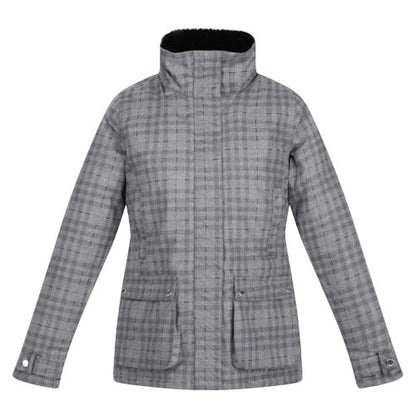 Front - Regatta Womens/Ladies Leighton Plaid Waterproof Jacket