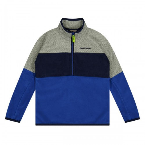 Front - Craghoppers Childrens/Kids Linden Colour Block Zip Neck Regular Sweatshirt