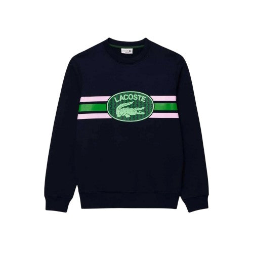 Front - Lacoste Mens Crocodile Print Sweatshirt