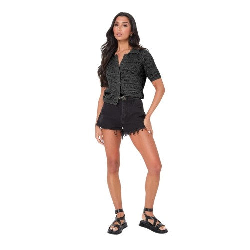 Front - I Saw It First Womens/Ladies Crochet Top