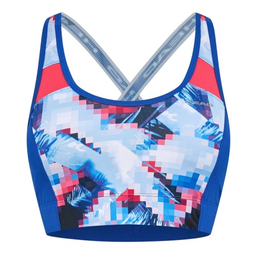 Front - Head Womens/Ladies Geometric Scoop Neck Sports Bra