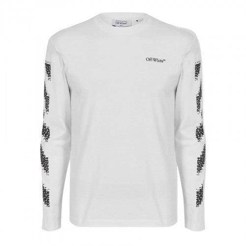 Front - Off White Mens Crew Neck Regular T-Shirt