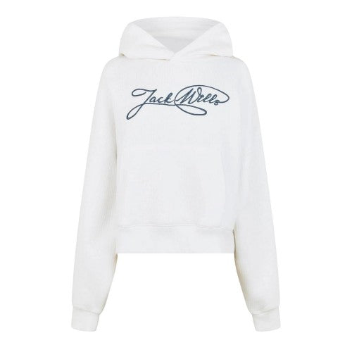 Front - Jack Wills Womens/Ladies Ottoman Ribbed Hoodie