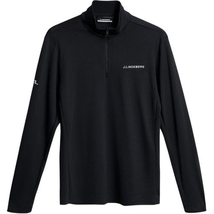 Front - J.Lindeberg Mens Zip Neck Regular Golf Sweatshirt