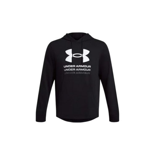 Front - Under Armour Mens Rival Terry Graphic Hoodie