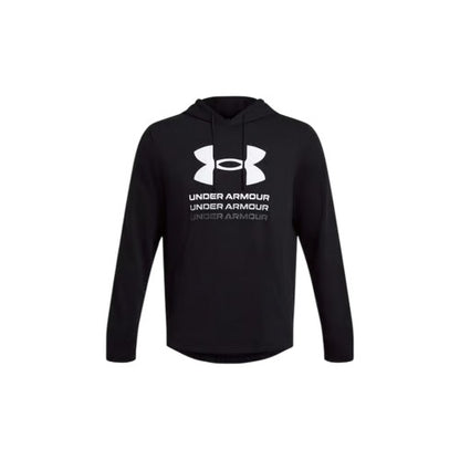 Front - Under Armour Mens Rival Terry Graphic Hoodie