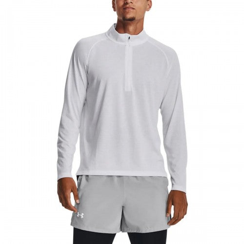 Front - Under Armour Mens Streaker Half Zip Warm Up Top