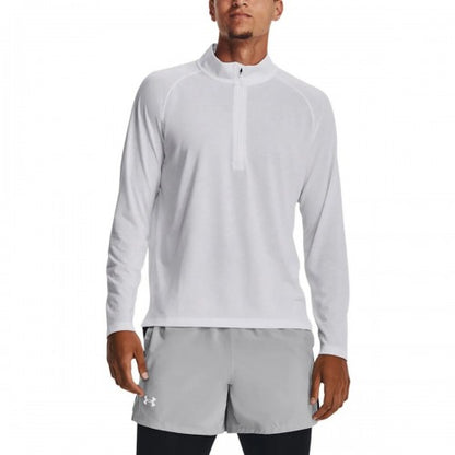 Front - Under Armour Mens Streaker Half Zip Warm Up Top