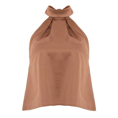 Front - I Saw It First Womens/Ladies Satin Halter Top