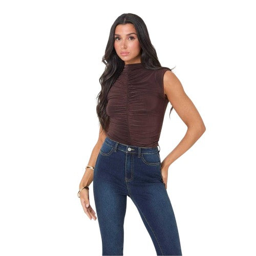 Front - I Saw It First Womens/Ladies Ruched Fitted Top