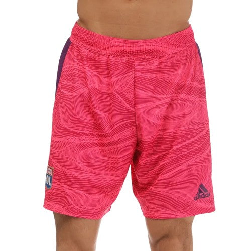 Front - Adidas Mens Olymipique Lyonnais Goalkeeper Shorts