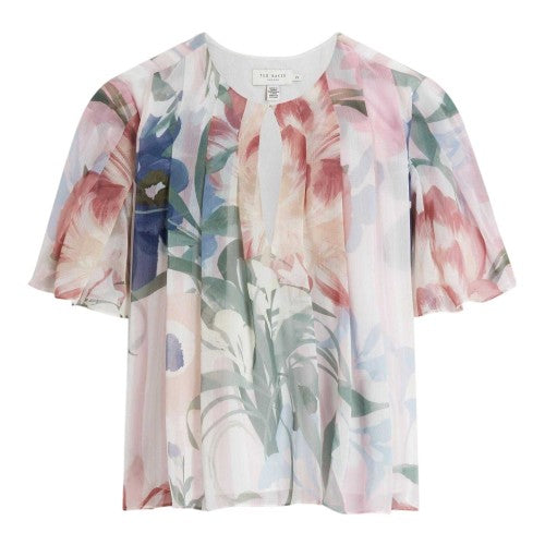 Front - Ted Baker Womens/Ladies Sheer Fabric Angel Sleeve Blouse