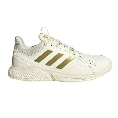Front - Adidas Womens/Ladies 3 Stripes Low Cut Netball Trainers