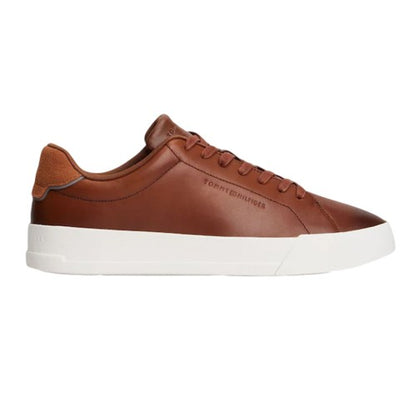 Front - Tommy Hilfiger Mens Core Court Leather Lace Up Trainers