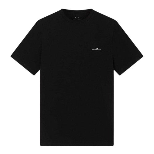 Front - Armani Exchange Mens Logo Embossed Regular T-Shirt