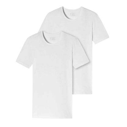 Front - Schiesser Mens Organic Cotton T-Shirt (Pack of 2)