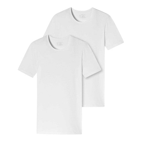 Front - Schiesser Mens Organic Cotton T-Shirt (Pack of 2)