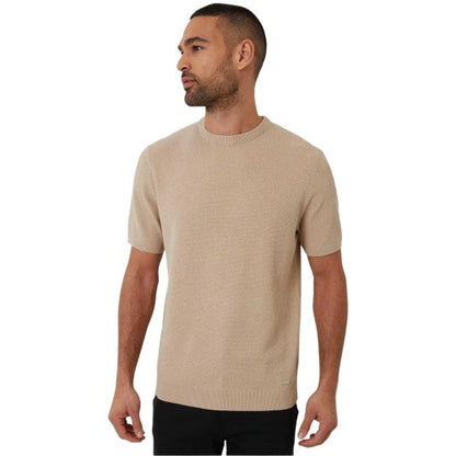 Front - Threadbare Mens Moss Stitch Crew Neck T-Shirt