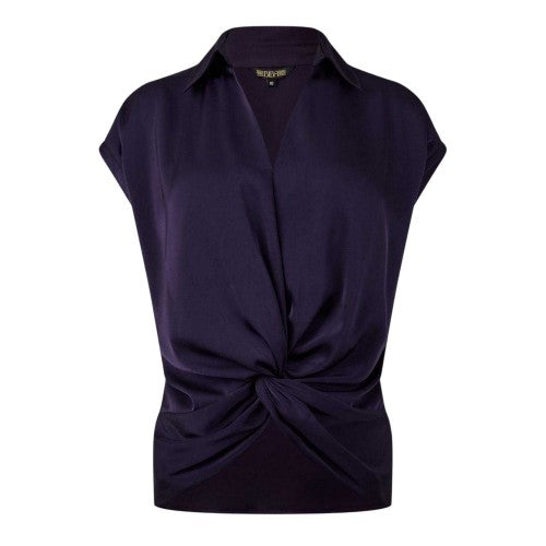 Front - Biba Womens/Ladies Satin Twisted Hem Top