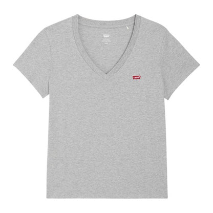 Front - Levis Womens/Ladies Logo V Neck Short-Sleeved T-Shirt