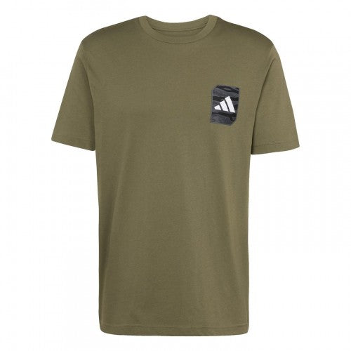 Front - Adidas Mens Street Camo Logo T-Shirt