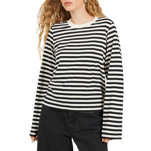 Front - Brave Soul Womens/Ladies Striped Long-Sleeved Top