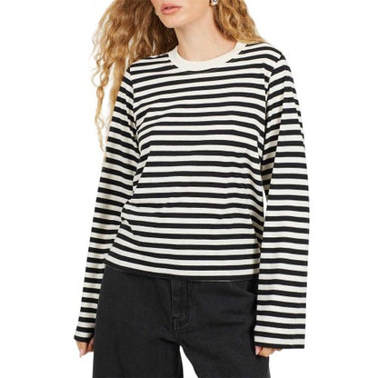 Front - Brave Soul Womens/Ladies Striped Long-Sleeved Top