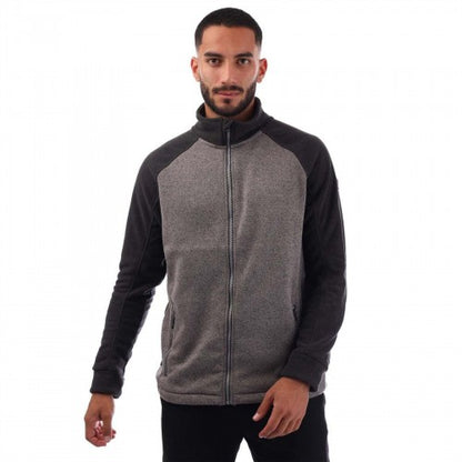 Front - Trespass Mens Contrast Sleeves Fleece Jacket