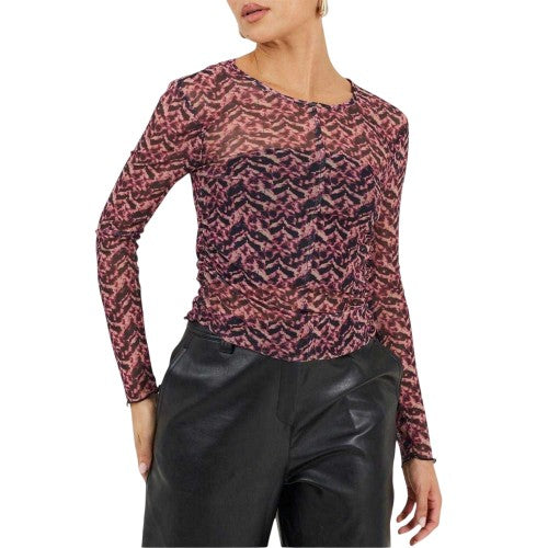 Front - Brave Soul Womens/Ladies Abstract Mesh Slim Top