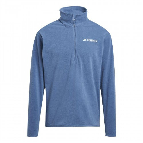 Front - Adidas Mens Terrex Multi Essentials Half Zip Fleece Top