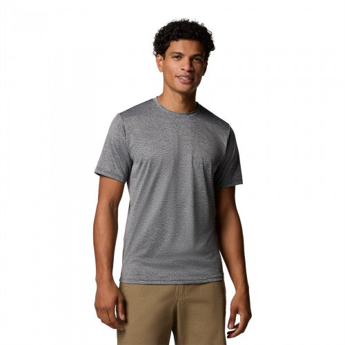 Front - Columbia Mens Hike Tech Trail Performance T-Shirt