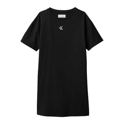 Front - Calvin Klein Girls Logo T-Shirt Dress