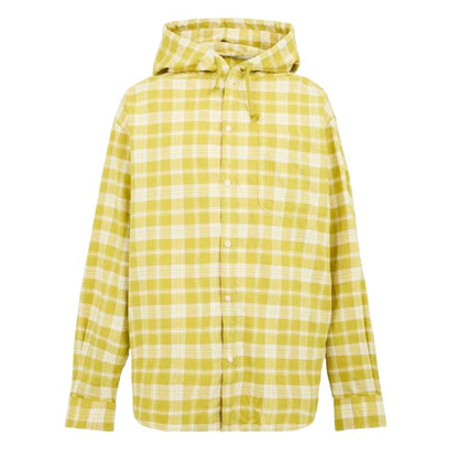 Front - Diesel Unisex Adult Plaid Hooded Regular Long-Sleeved Shirt