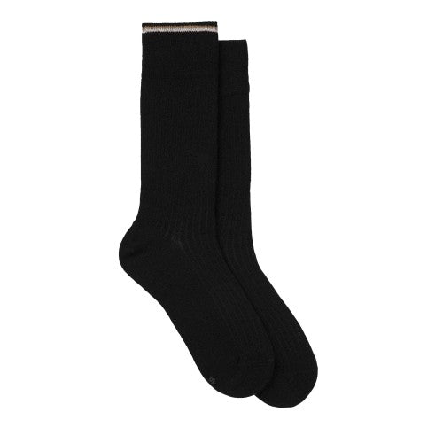 Front - Boss Mens Comfort Ribbed Crew Socks (Pack of 2)