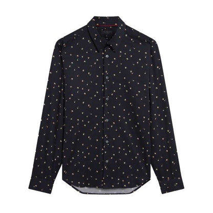 Front - Ted Baker Mens Floral Slim Long-Sleeved Shirt