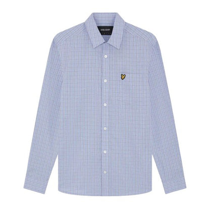 Front - Lyle & Scott Mens Micro Checked Woven Shirt