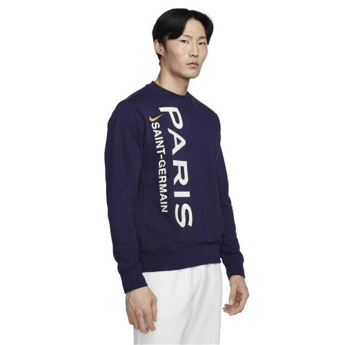 Front - Nike Mens Paris Saint Germain FC French Terry Crew Neck Sweatshirt