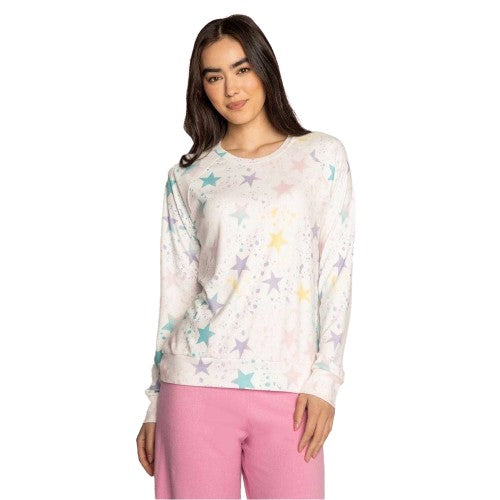 Front - PJ Salvage Womens/Ladies Star Print Sweatshirt