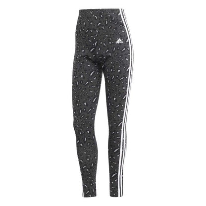 Front - Adidas Womens/Ladies 3 Stripes Flat Locked Seams Leggings