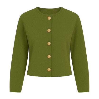 Front - I Saw It First Womens/Ladies Ribbed Button Slim Cardigan