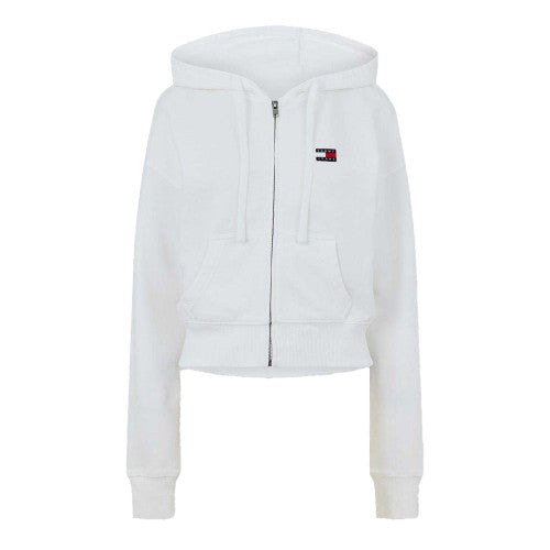 Front - Tommy Jeans Womens/Ladies Cropped Regular Full Zip Hoodie