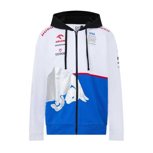 Front - Hugo Unisex Adult Racing Bulls Regular Full Zip Hoodie