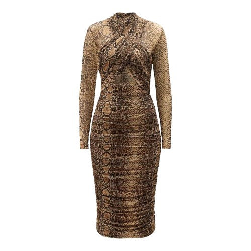 Front - Bardot Womens/Ladies Aliyah Snake Print Bodycon Wrap Dress