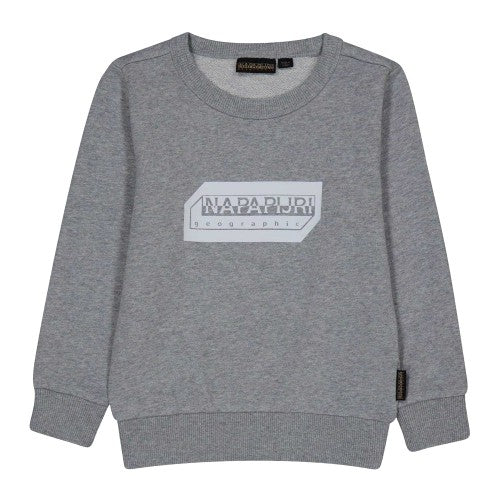 Front - Napapijri Childrens/Kids Kitik Print Logo Sweatshirt