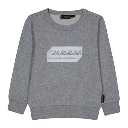 Front - Napapijri Childrens/Kids Kitik Print Logo Sweatshirt