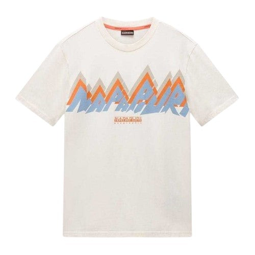 Front - Napapijri Mens Fiemme Crew Neck Oversized T-Shirt
