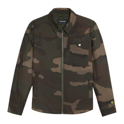 Front - Lyle & Scott Mens Camo Overshirt