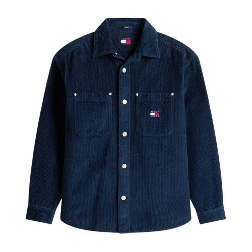 Front - Tommy Jeans Mens Corduroy Overshirt