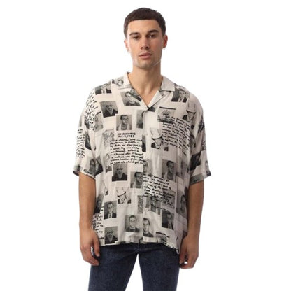 Front - Boss Mens Photograph Relaxed Fit Short-Sleeved Shirt