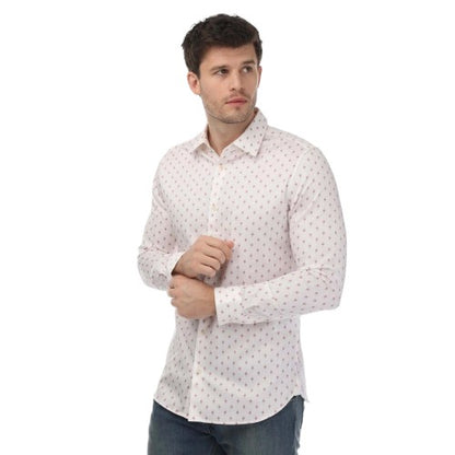 Front - Ted Baker Mens Ardea Geometric Long-Sleeved Shirt